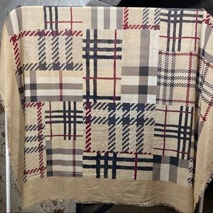 Burberry Silk & Cotton Shawl Scarf
